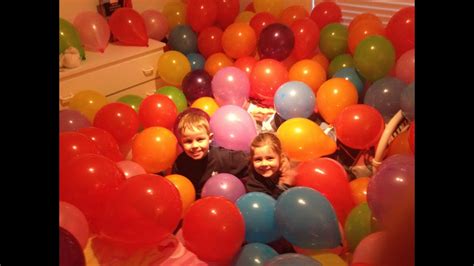 500 Balloons In The Kids New Room Youtube