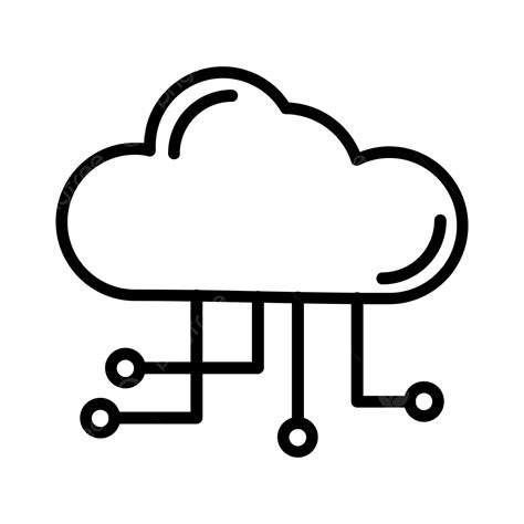 Icono De Línea De Computación En La Nube Vector PNG Nube Informática