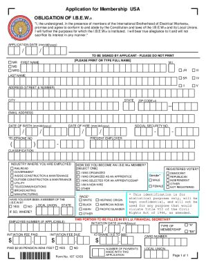 Fillable Online Fillable Online Form Ibew Local Fax Email