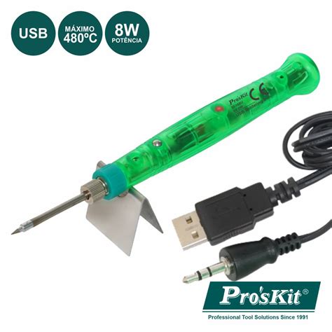 FERRO DE SOLDAR 8W C LIGAÇÃO USB 5V PROSKIT Advance Repair