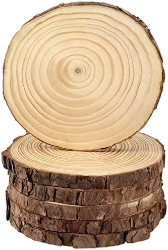 Amazon Joyavo Natural Wood Slices 4 Pcs 6 7 Inches Craft Wood Kit