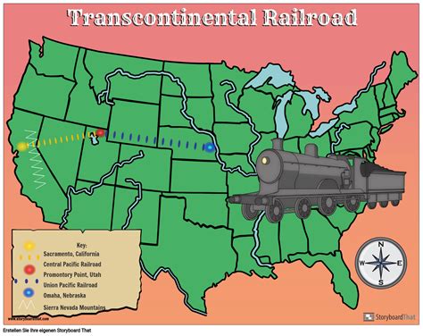 Transcontinental Railroad Map Aktivität