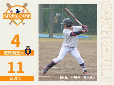 【試合結果】r5春op戦 Vs 筑波大b 慶應義塾体育会野球部