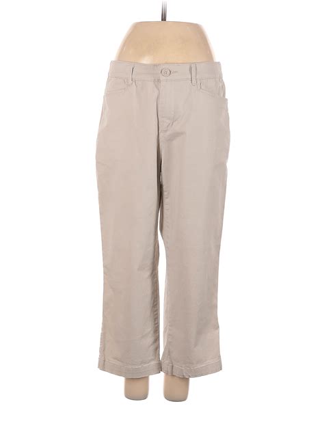 Croft And Barrow Solid Colored Ivory Khakis Size 4 55 Off Thredup