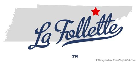 Map of La Follette, TN, Tennessee