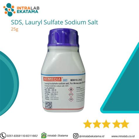 Jual Sds Sodium Dodecyl Sulfate Lauryl Sulfate Sodium Salt Mb Grade