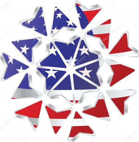 Abstract Arrows Design With American Flag — Stock Vector © Marincas