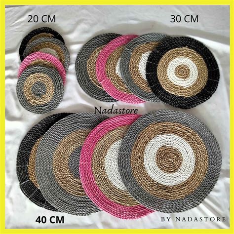 Jual Placemat Anyaman Seagrass All Size Alas Piring Tatakan Piring