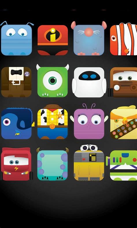 Pixar icons, disney, HD phone wallpaper | Peakpx