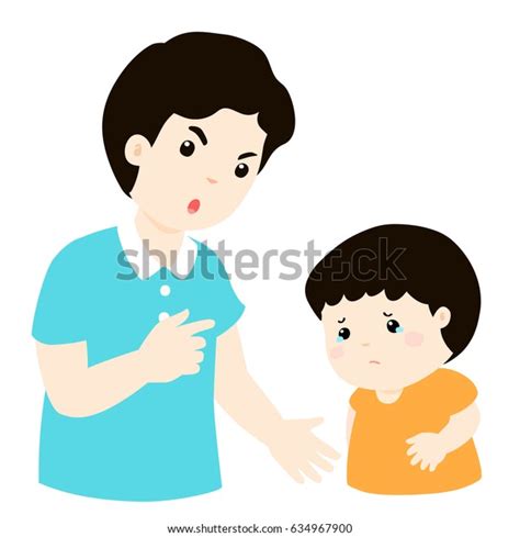 Father Angry His Son Blame Him Stock Vector Royalty Free 634967900