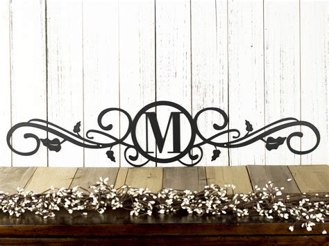 Monogram Metal Sign Custom Sign Monogrammed Sign Wedding Etsy