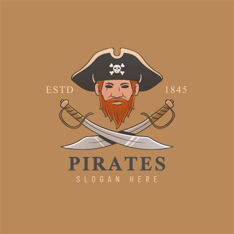 Free Vector Pirate Logo Template Design