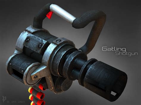 Gatling Shotgun Textured By Soongpa On Deviantart