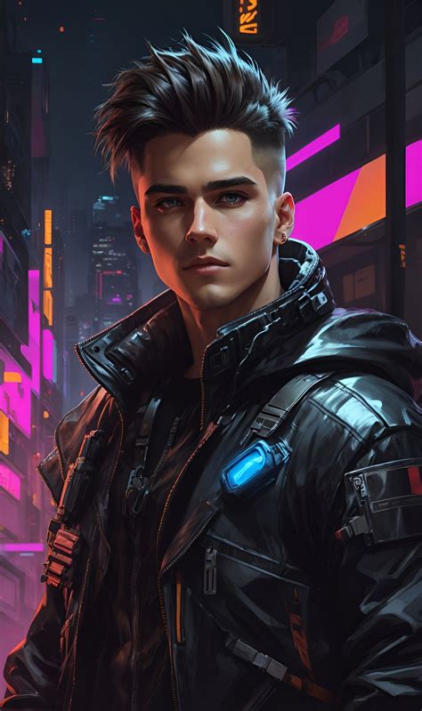 Cyberpunk Boy Sketch Concept Art Character Design In 2024