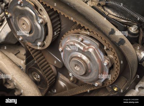 timing belt   passenger car close  stock photo alamy
