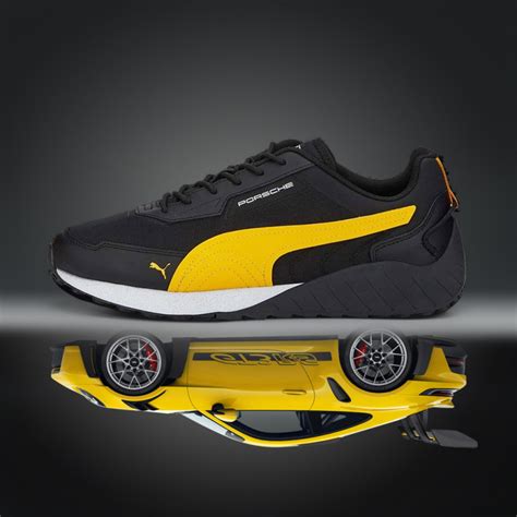 Chaussure Porsche 911 Turbo 30 Speedfusion Puma Sneaker Noir Jaune