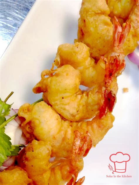 Crispy Batter Fried Prawns Soha In The Kitchen