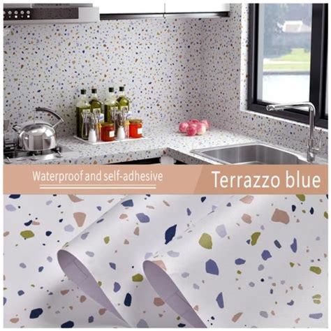 Papier peint Terrazzo papier peint PVC auto adhésif imperméable pour