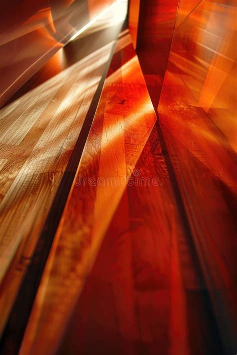 Close Up Shot Of A Wooden Floor With Sunlight Peeking Through Great