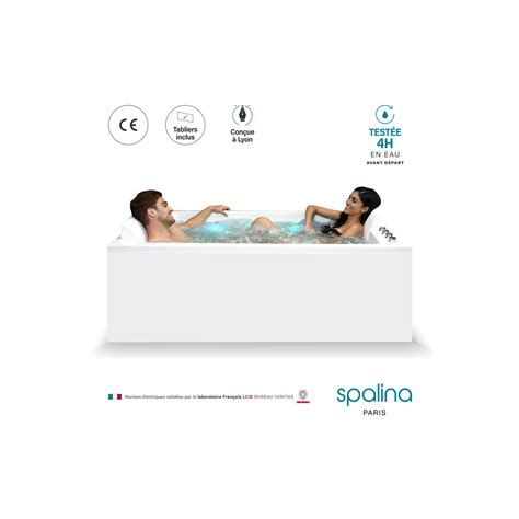 Baignoire Balnéo 2 Places Cetana Duo Wave L170xl100xh63cm By Spalina à