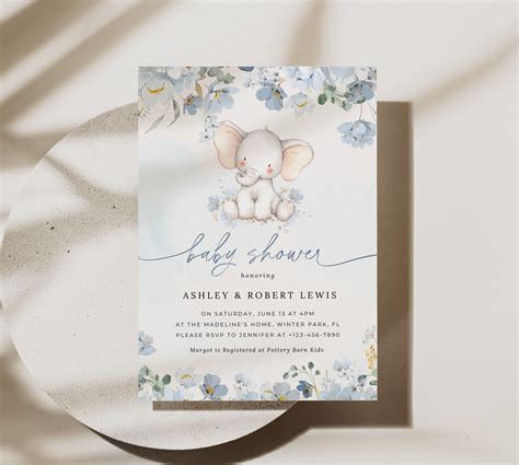 Koala Invitation Editable Template Eucalyptus Greenery Cute Mom And