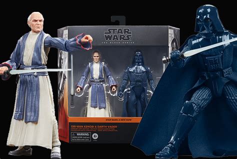 Hasbro Black Series Obi-Wan Kenobi & Darth Vader Ralph McQuarrie ...