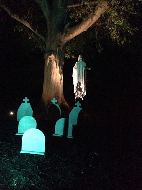 Graveyard scene great for any yard for Halloween. #Atlanta #rental #Halloween #spooky #graveyard ...