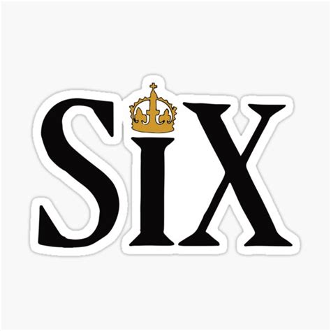 "SIX the Musical: Hand drawn logo" Sticker for Sale by broadway-island ...