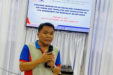 Pia Isabela City Barangay Secretaries Undergo Coaching In Justice Administration Conflict