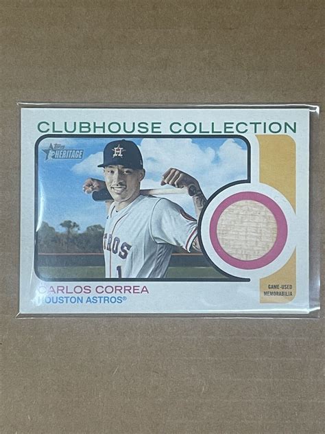 Topps Heritage Clubhouse Collection Relics Cc Cc Carlos Correa