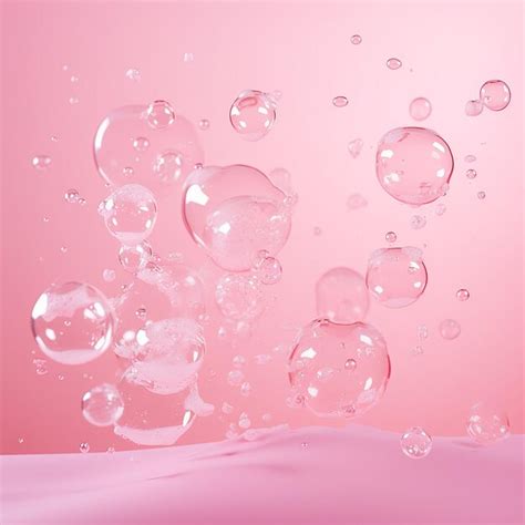 Premium Photo | Pink Background Foam Bubbles Delight