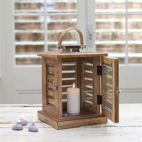 Rustic Wood Lanterns | Nautical Lanterns - Za Za Homes