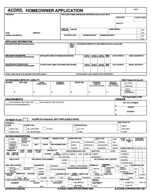 Fillable Online HOMEOWNER APPLICATION Fax Email Print PdfFiller