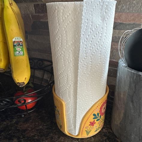 Paper Towel Holder Floral Towel Rack Handmade Kitchen Decor Etsy