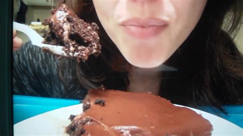 Asmr Gooey Chocolate Cake And Frosting Eating Sounds Youtube