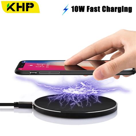 KHP 10W Qi Wireless Charger For iPhone X/XS Max XR 8 Plus Portable ...