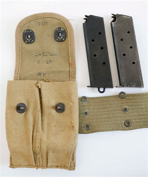 At Auction World War I Us Army Belts Ammo Pouches And Holster 5