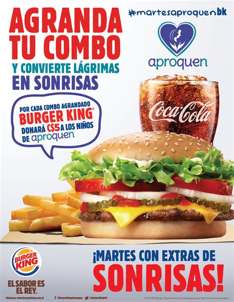 Aproquen y Burger King lanzan campaña “Martes con Extra de Sonrisas ...