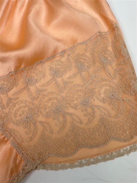 Vintage Sexy Lingerie 1940s Peachy Pink Silk Satin Ta Gem