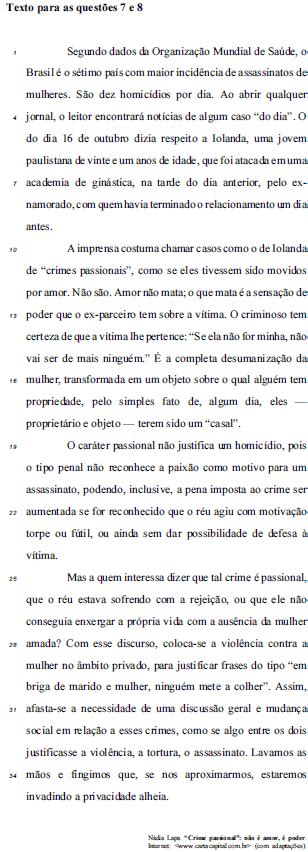 No que se refere a aspectos linguísticos do texto assin