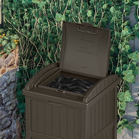 Suncast 33 Gallon Outdoor Trash Container Hideaway Reviews Wayfair