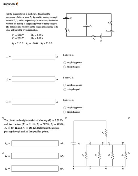 Solvedquestion 18 For The Circuit Shown In The Figure Determine The Magnitude Of The Currents