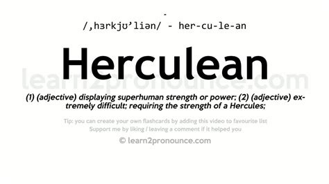 Pronunciation Of Herculean Definition Of Herculean Youtube