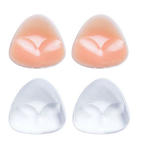 2 Pairs Woman Bust Thicker Chest Paste Silicone Chest Pads Push Up Padded Bikini Bra Breast Lift