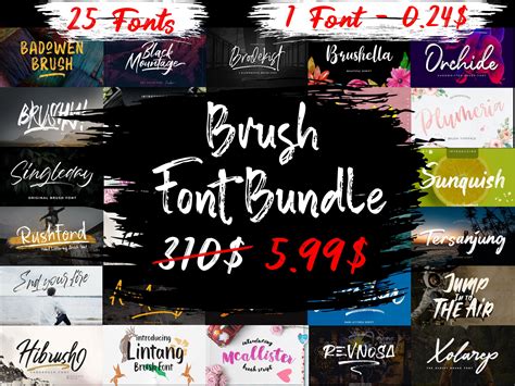 Brush Font Bundle Font Bundle Handwritten Calligraphic B Inspire