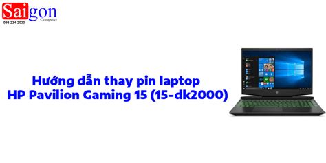 Hướng dẫn thay pin laptop HP Pavilion Gaming 15 15 dk2000