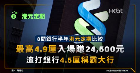 8間銀行半年港元定期比較！最高49厘、賺24500元！渣打45厘