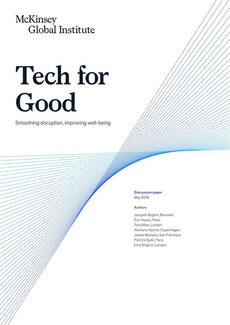 Tech For Good Mckinsey Report Pdf