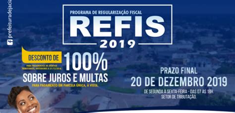 Prazo Para Adesão Ao Refis 2019 Encerra No Dia 20 De Dezembro