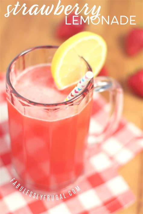 Easy Homemade Strawberry Lemonade Recipe Fabulessly Frugal